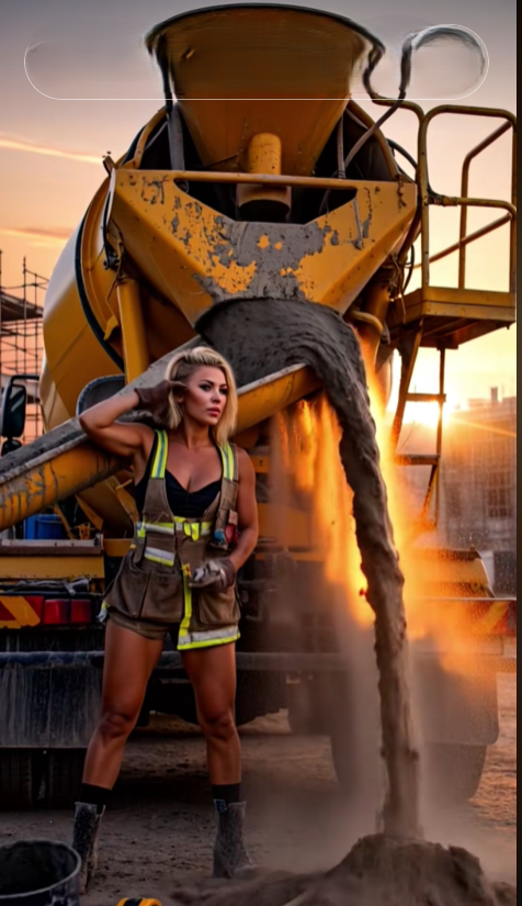 woman concrete worker